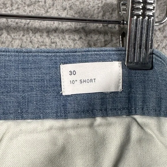 Gap Shorts Mens Size 30 Blue Essential Khaki 10" Flat Front Classic Preppy Beach - Picture 8 of 8